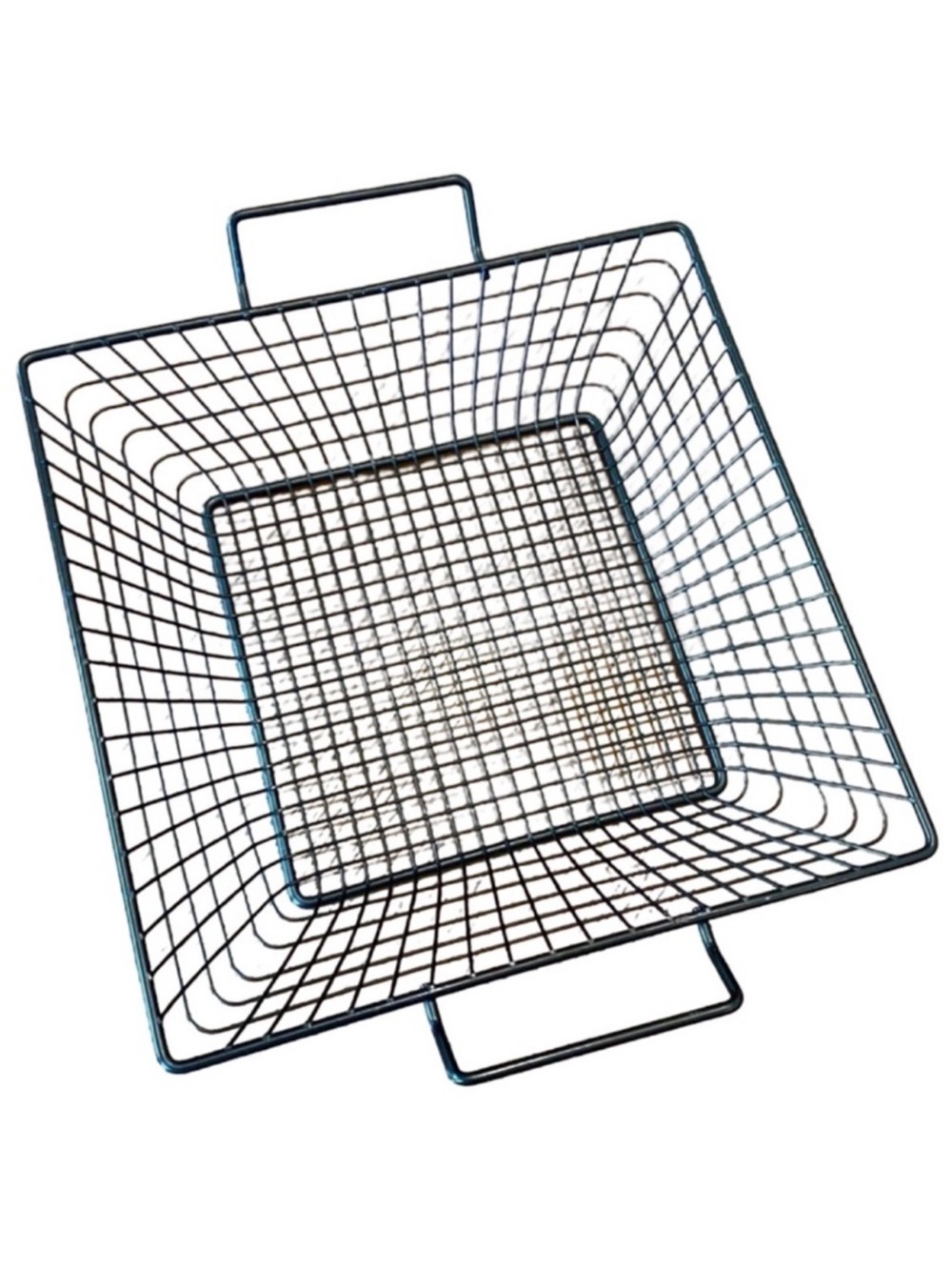 Black Wire Mesh Basket With Handles Home Decor
